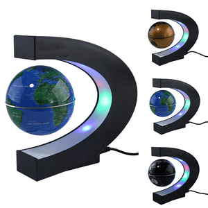 Magnetic Levitation Night Light Floating World Map Ball Lamp