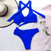 2021 Sexy Hollow One Piece Bandage Push Up High Waist Monokini Swimwear