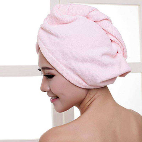Image of Quick Drying Microfiber Bath Towel Women Hair Drying Wrap