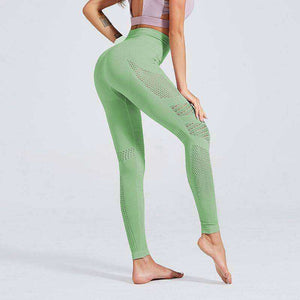 Aesthetic Sexy High Waist Breathable Yoga Pants Seamless Athletic Leggings For Women