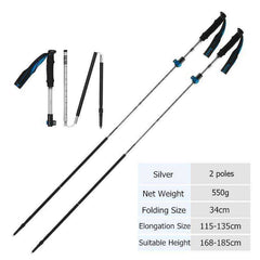 Collapsible Hiking Trekking Poles Folding Stick