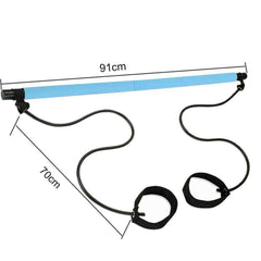 Pilates Bar Body Kit Crossfit Rubber Tube Elastic Bands